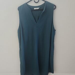 Lush V-Neck Green Tunic Blouse